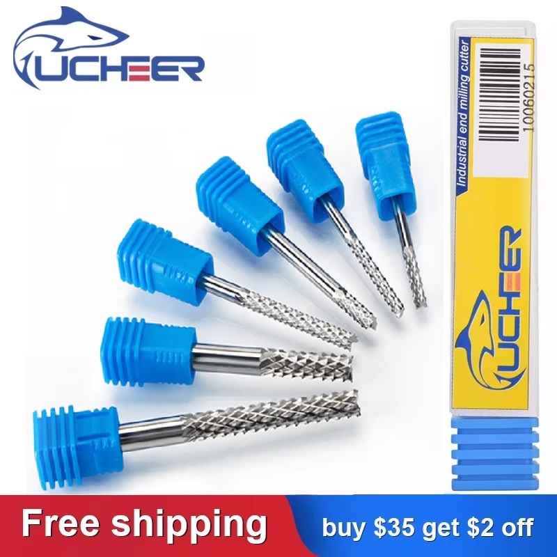 End Mill Set - UCHEER Carbide Corn End Mill 3.175/4/6mm