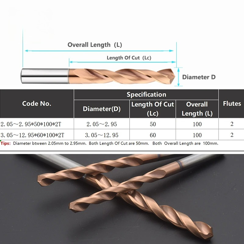 100L Straight Shank Twist Dril - Cnc Bits ulasan dan harga