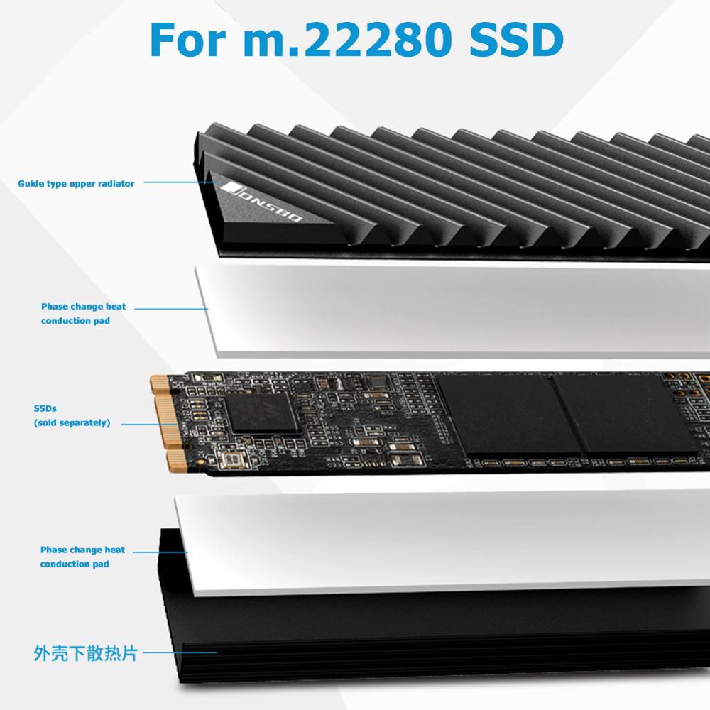 Jonsbo M2 2280 SSD Aluminum He - Aluminium Extrusion ulasan dan harga
