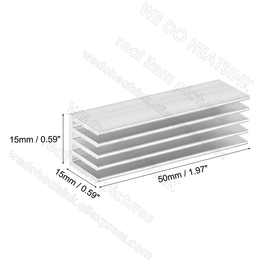 WE DO HEATSINK 50x15x15mm With - Aluminium Extrusion ulasan dan harga