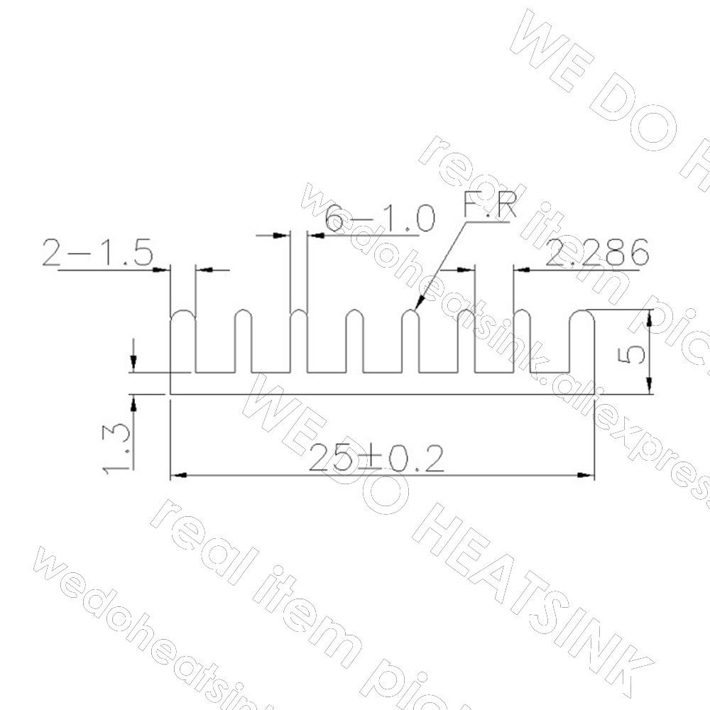 25x25x5mm Black Heatsink With  - Aluminium Extrusion ulasan dan harga