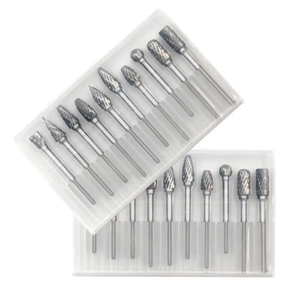 10PCS Carbide Rotary Burr Set  - Carbide End Mill ulasan dan harga
