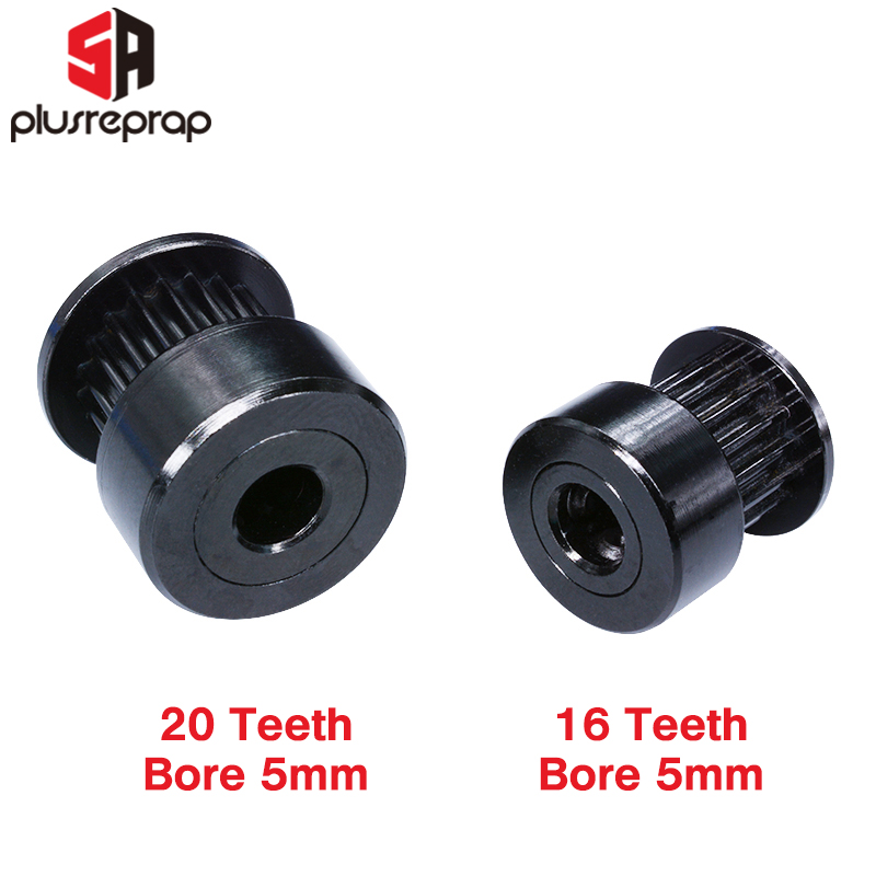 2/5 PCS GT2 16/20 Teeth Black  - Gt2 Pulley ulasan dan harga