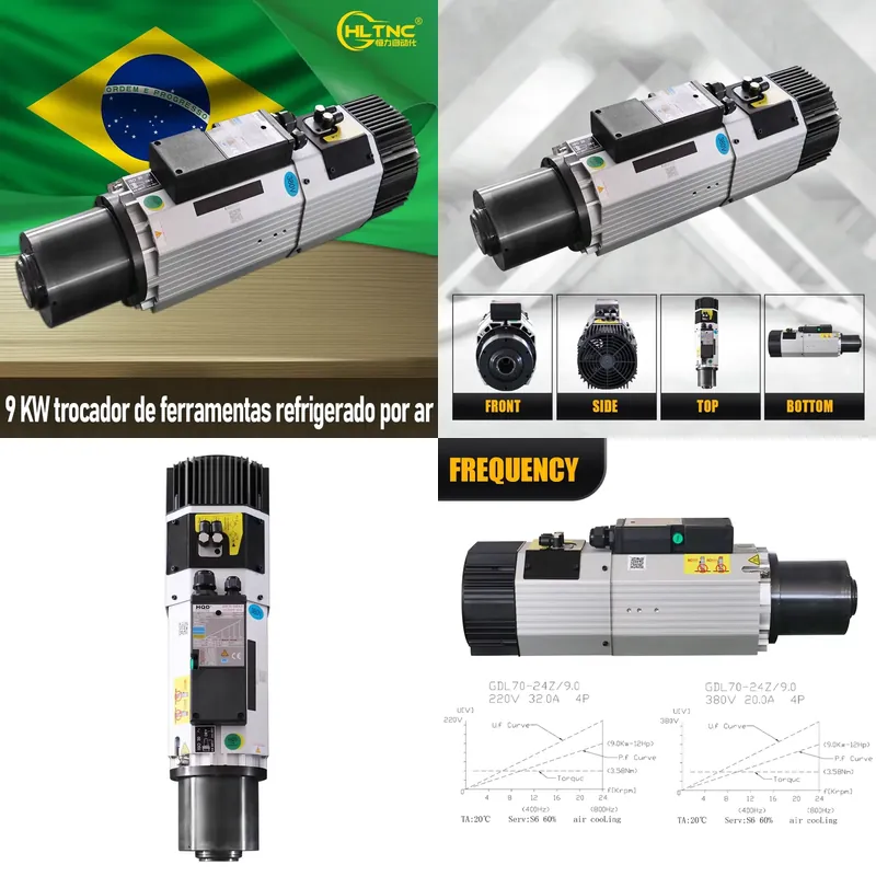 AP01 9KW ISO30 Air Cooled ATC  - Spindle Motor ulasan dan harga