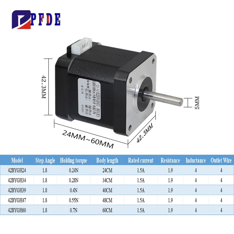 Nema17 Stepper Motor 42BYGH 3D - Stepper Motor Nema17 ulasan dan harga